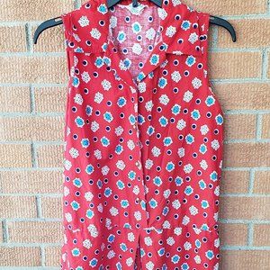 Vintage Mini Romper With Ladybugs